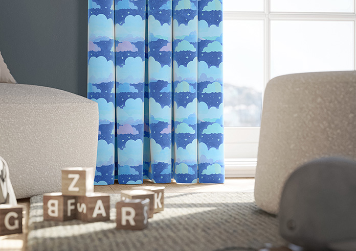 Cloudy Cosmos, Calm Blues - Made to Measure Curtains - Image 5